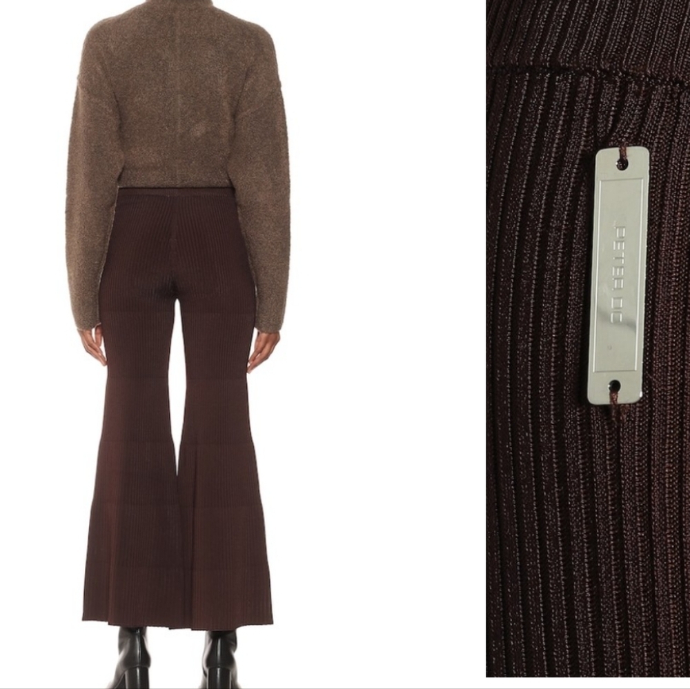 Peter Do Flared ribbed pants brown small - Picture 2 of 16